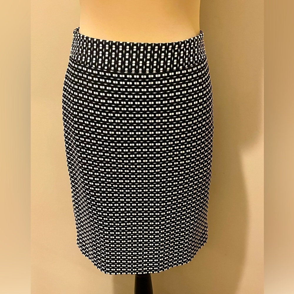 Ann Taylor Elegant Black and White Women's Pencil Skirt, size 4